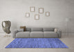 Machine Washable Abstract Blue Contemporary Rug in a Living Room, wshcon1985blu