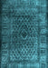 Machine Washable Abstract Light Blue Contemporary Rug, wshcon1986lblu