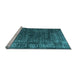 Sideview of Machine Washable Abstract Light Blue Contemporary Rug, wshcon1986lblu