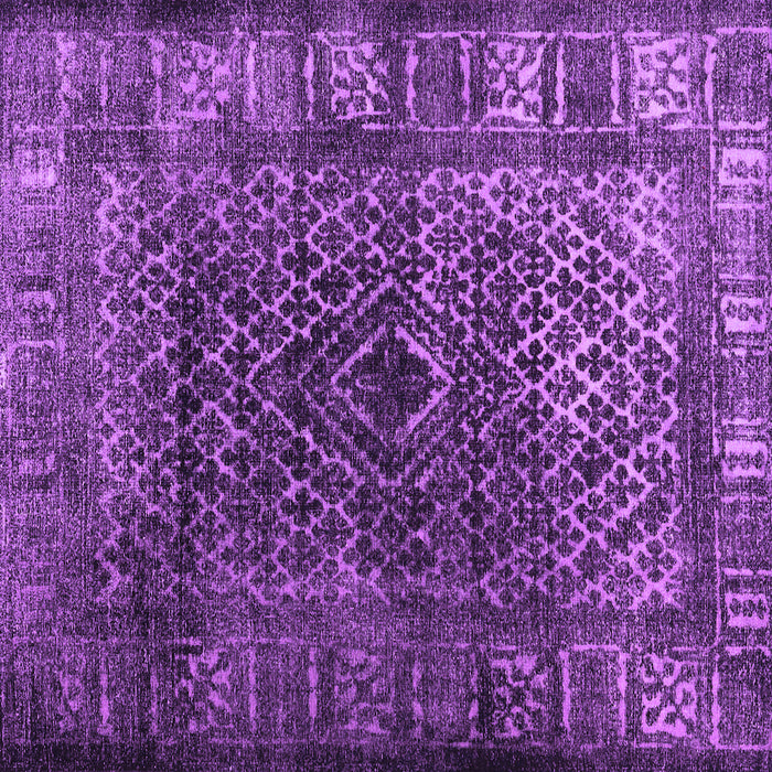 Square Abstract Purple Contemporary Rug, con1986pur