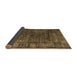 Sideview of Abstract Brown Contemporary Rug, con1986brn