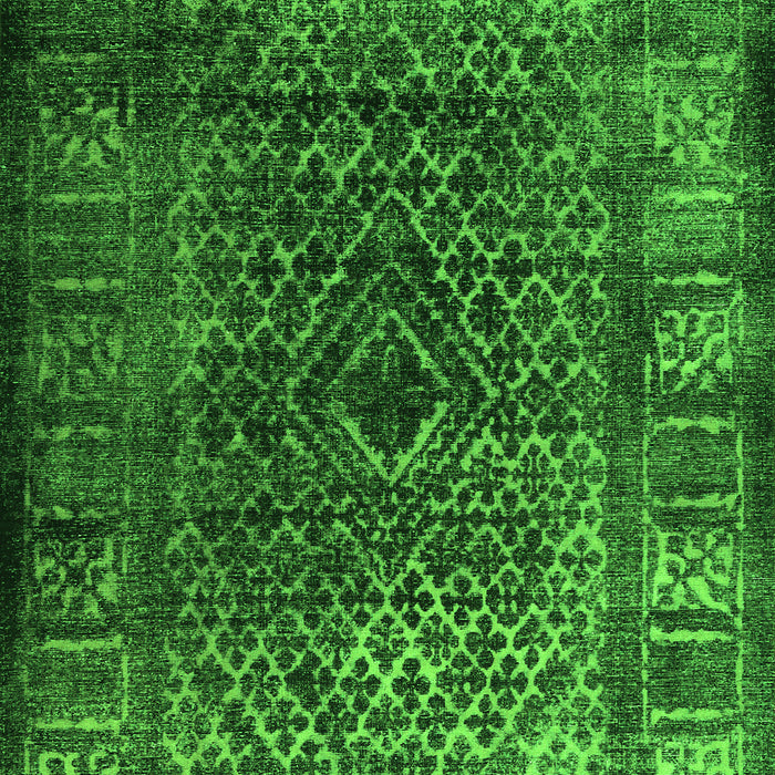 Abstract Green Contemporary Rug, con1986grn