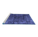 Sideview of Machine Washable Abstract Blue Contemporary Rug, wshcon1986blu