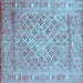 Square Persian Light Blue Bohemian Rug, con1987lblu