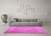 Machine Washable Persian Pink Bohemian Rug in a Living Room, wshcon1987pnk