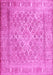 Machine Washable Persian Pink Bohemian Rug, wshcon1987pnk