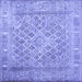 Square Persian Blue Bohemian Rug, con1987blu