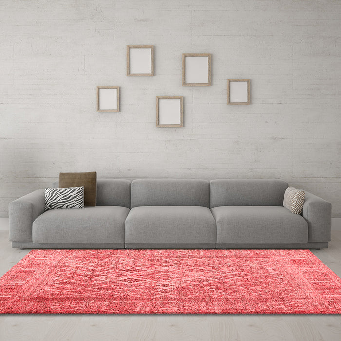 Bohemian Red Washable Rugs
