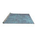 Sideview of Machine Washable Persian Light Blue Bohemian Rug, wshcon1987lblu