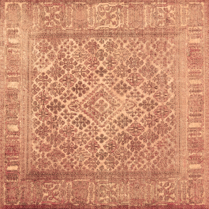 Square Machine Washable Persian Brown Bohemian Rug, wshcon1987brn