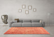 Machine Washable Persian Orange Bohemian Area Rugs in a Living Room, wshcon1987org