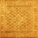 Square Persian Yellow Bohemian Rug, con1987yw