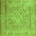 Serging Thickness of Persian Green Bohemian Rug, con1987grn