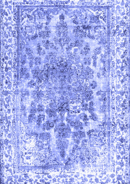 Abstract Blue Contemporary Rug, con1988blu