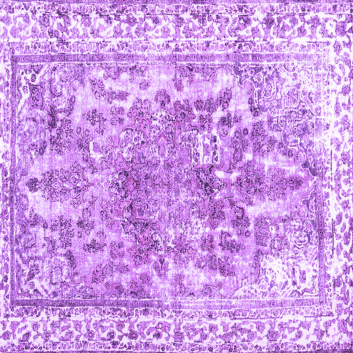 Square Abstract Purple Contemporary Rug, con1988pur