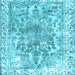 Square Machine Washable Abstract Light Blue Contemporary Rug, wshcon1988lblu