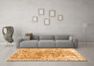 Machine Washable Abstract Orange Contemporary Area Rugs in a Living Room, wshcon1988org