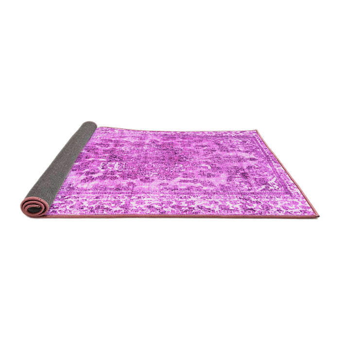 Sideview of Abstract Pink Contemporary Rug, con1988pnk