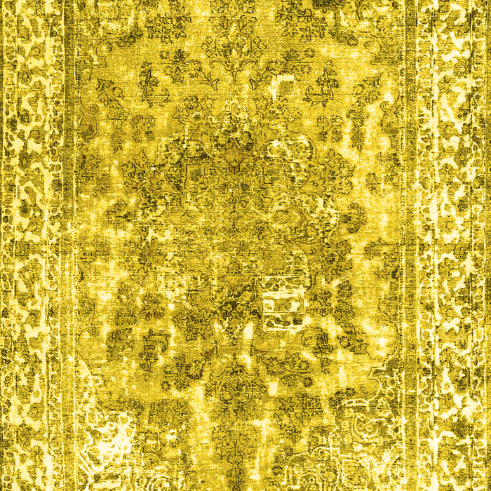 Abstract Yellow Contemporary Rug, con1988yw