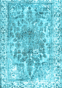 Abstract Light Blue Contemporary Rug, con1988lblu