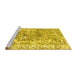 Sideview of Machine Washable Abstract Yellow Contemporary Rug, wshcon1988yw