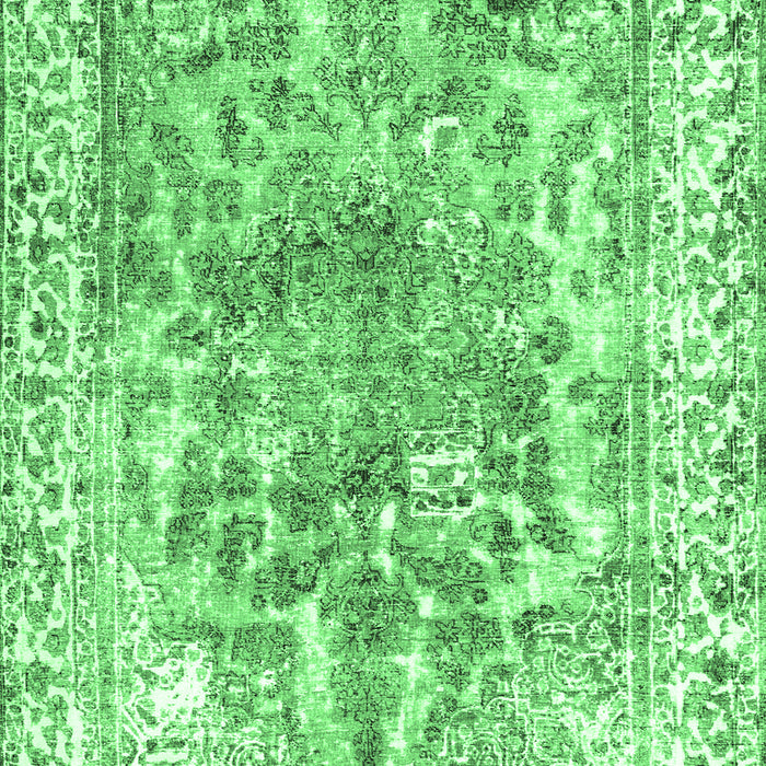 Machine Washable Abstract Emerald Green Contemporary Area Rugs, wshcon1988emgrn