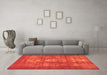 Machine Washable Persian Orange Bohemian Area Rugs in a Living Room, wshcon1989org