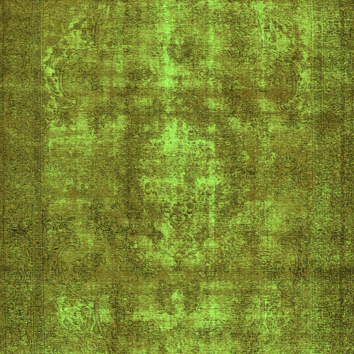 Serging Thickness of Machine Washable Persian Green Bohemian Area Rugs, wshcon1989grn