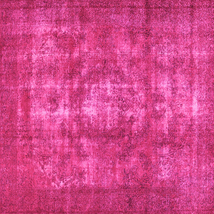 Square Machine Washable Persian Pink Bohemian Rug, wshcon1989pnk