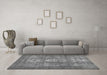 Machine Washable Persian Gray Bohemian Rug in a Living Room,, wshcon1989gry