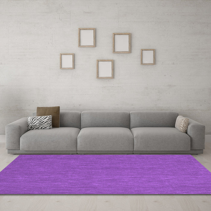 Machine Washable Abstract Purple Contemporary Area Rugs in a Living Room, wshcon198pur