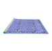 Sideview of Machine Washable Abstract Blue Contemporary Rug, wshcon1990blu