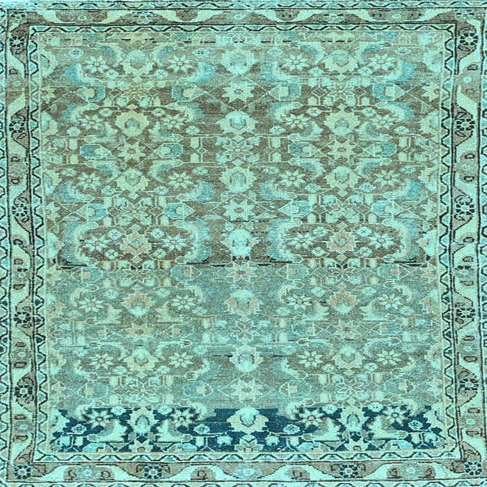 Square Machine Washable Abstract Light Blue Contemporary Rug, wshcon1990lblu