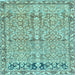 Square Machine Washable Abstract Light Blue Contemporary Rug, wshcon1990lblu