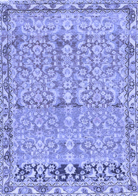 Abstract Blue Contemporary Rug, con1990blu