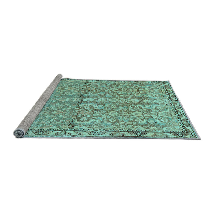Sideview of Machine Washable Abstract Light Blue Contemporary Rug, wshcon1990lblu