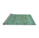 Sideview of Machine Washable Abstract Light Blue Contemporary Rug, wshcon1990lblu