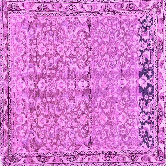 Square Abstract Purple Contemporary Rug, con1990pur