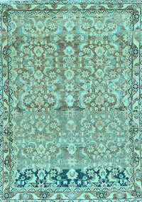 Abstract Light Blue Contemporary Rug, con1990lblu