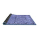 Sideview of Abstract Blue Contemporary Rug, con1990blu