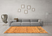 Machine Washable Abstract Orange Contemporary Area Rugs in a Living Room, wshcon1990org