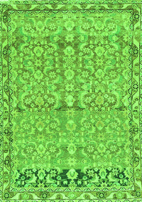 Abstract Green Contemporary Rug, con1990grn