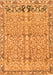 Serging Thickness of Machine Washable Abstract Orange Contemporary Area Rugs, wshcon1990org