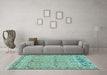 Machine Washable Abstract Light Blue Contemporary Rug in a Living Room, wshcon1990lblu