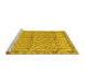 Sideview of Machine Washable Abstract Yellow Contemporary Rug, wshcon1990yw