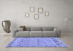 Machine Washable Abstract Blue Contemporary Rug in a Living Room, wshcon1990blu