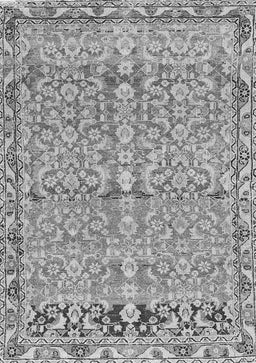 Abstract Gray Contemporary Rug, con1990gry