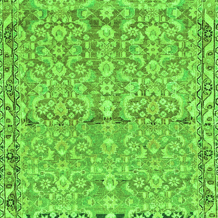 Serging Thickness of Machine Washable Abstract Green Contemporary Area Rugs, wshcon1990grn