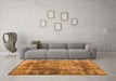 Machine Washable Abstract Orange Contemporary Area Rugs in a Living Room, wshcon1991org