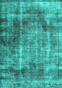 Abstract Turquoise Contemporary Rug, con1991turq